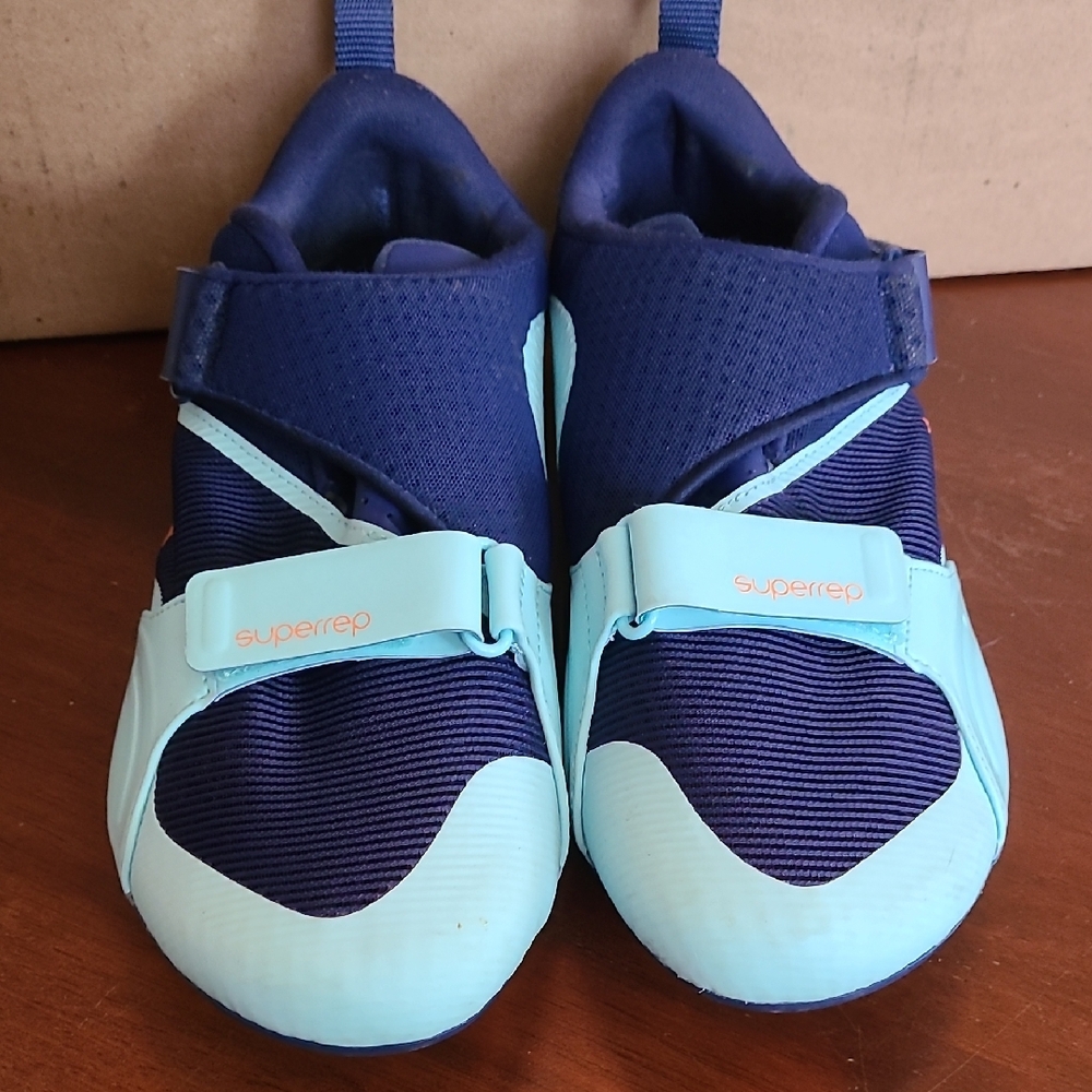 (0000) Nike Womens Superrep Cycle Trainers Navy and Aqua